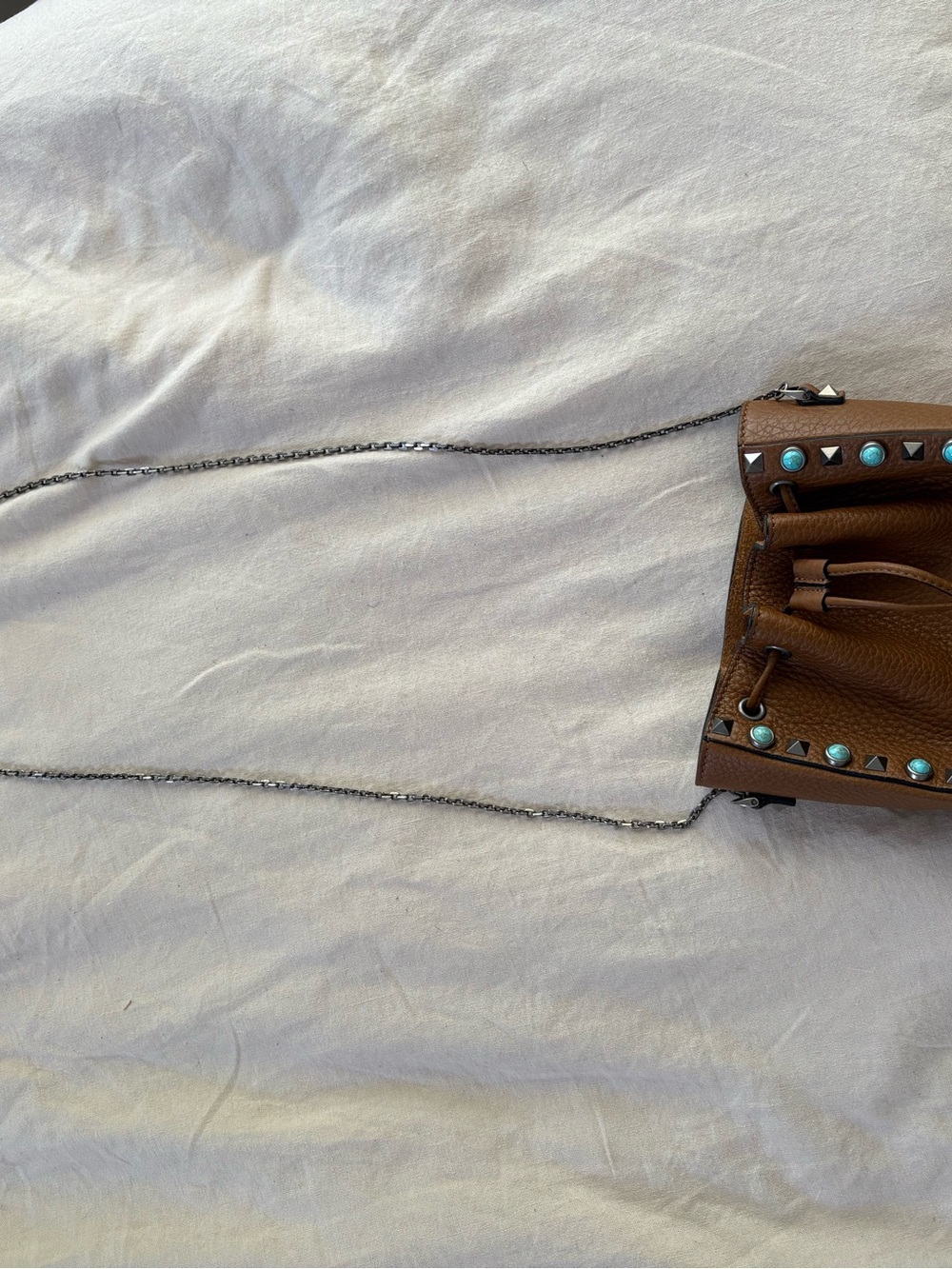 Valentino cross body brown leather purse - Picture 2 of 7